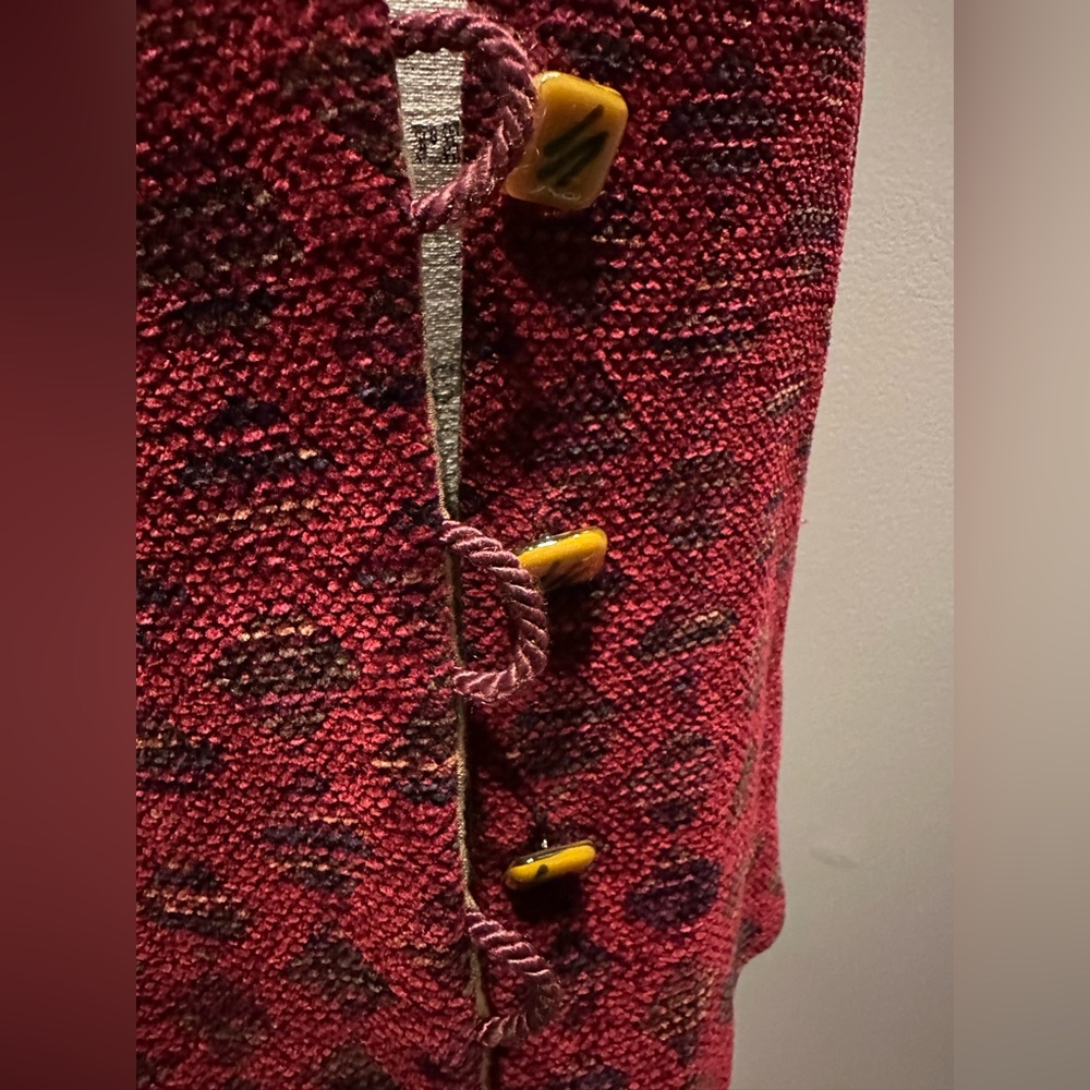 Susan Smith Artwear Chenille Patterned Jacket w/Jacquard Accents - VERY UNIQUE!! - Picture 3 of 13